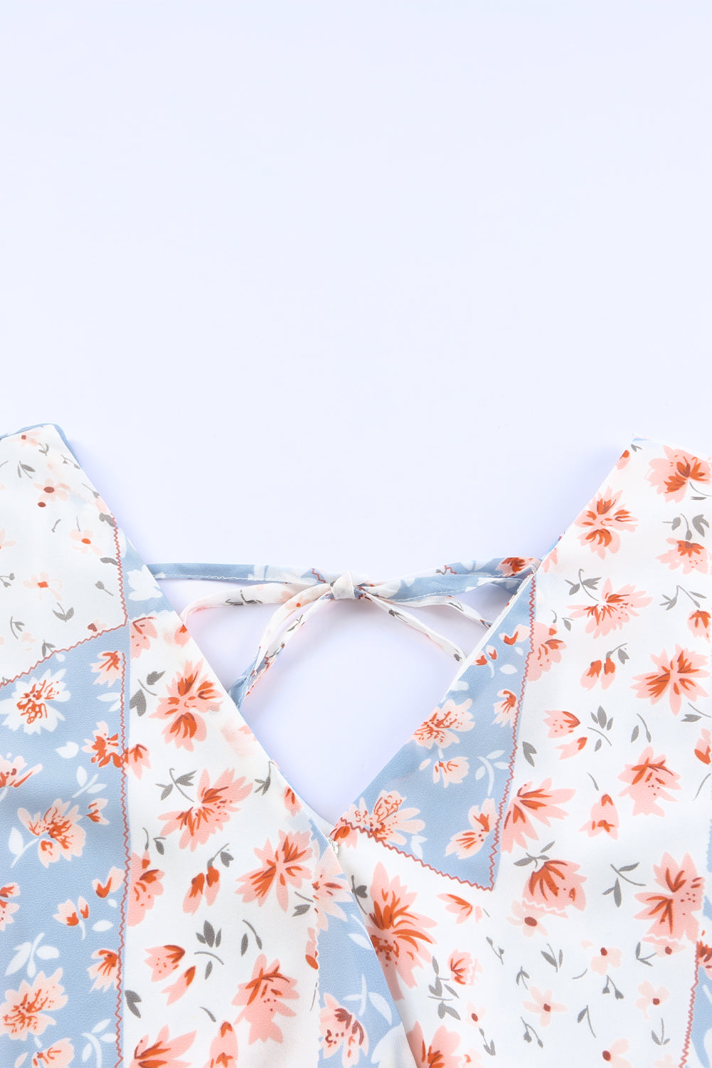 Floral Surplice Wide Sleeve Bodysuit