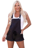 Vintage Washed Drawstring Short Overalls