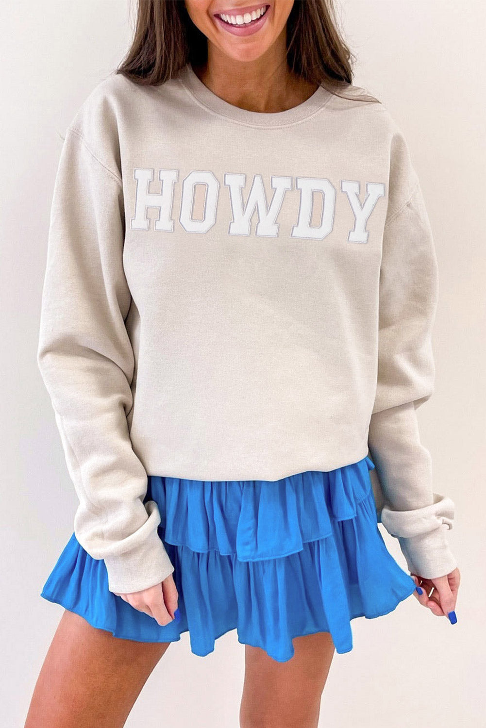 HOWDY Graphic Drop Shoulder Sweatshirt