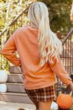 Orange PUMPKIN Spice Graphic Corded Crewneck Sweatshirt