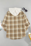 Plaid Shirt Hooded Jacket