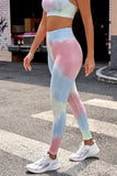 2pcs Tie Dye Yoga Bra and High Waist Leggings Set