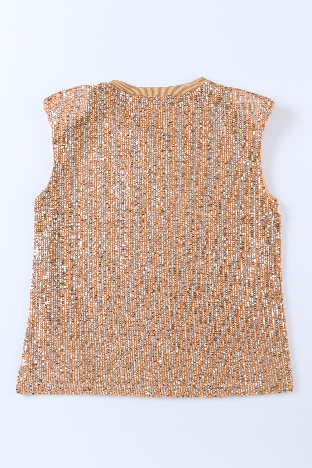 Sequin Round Neck Tank Top