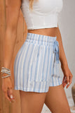 Vertical Stripes Print Shorts with Pockets