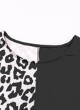 Rose Leopard Patchwork Tie Strap Tank Top