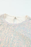 Sequin Puff Sleeve Top