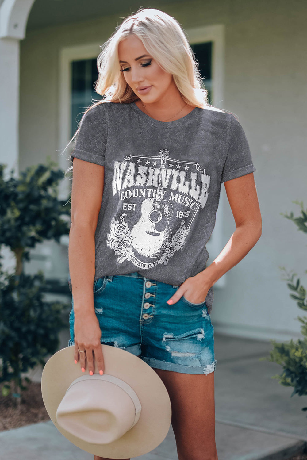 Nashville Music City Graphic Mineral Washed Tee