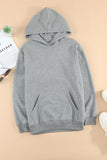 Sweat à capuche ample gris avec poche kangourou