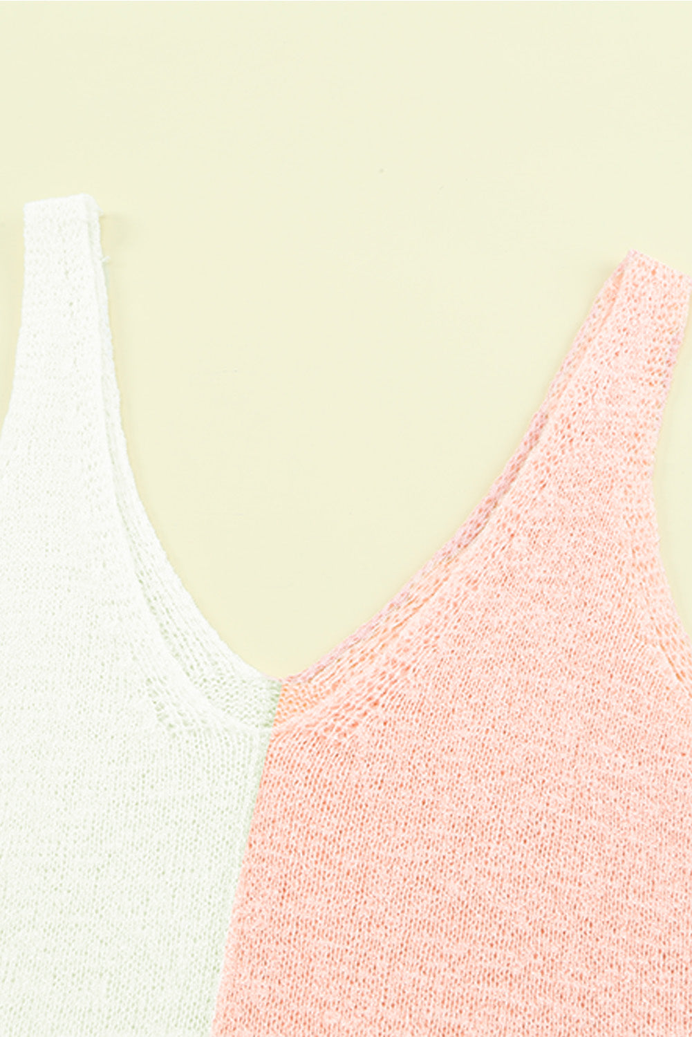 Color Block Knitted Tank Top