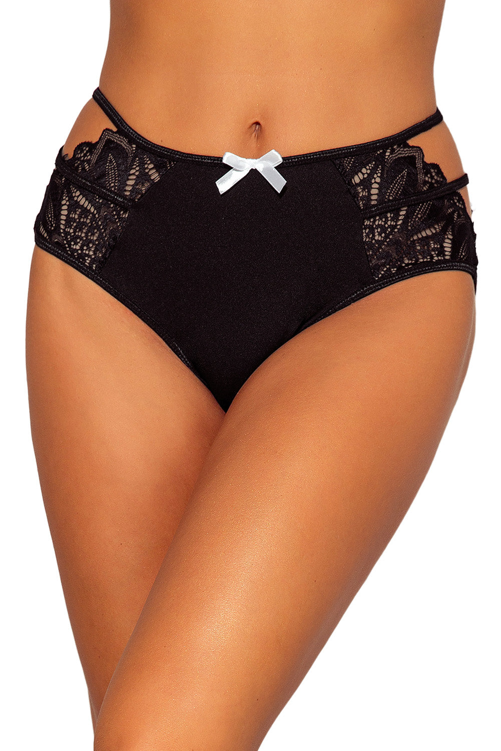 Lace Cutout Small Bow Panty