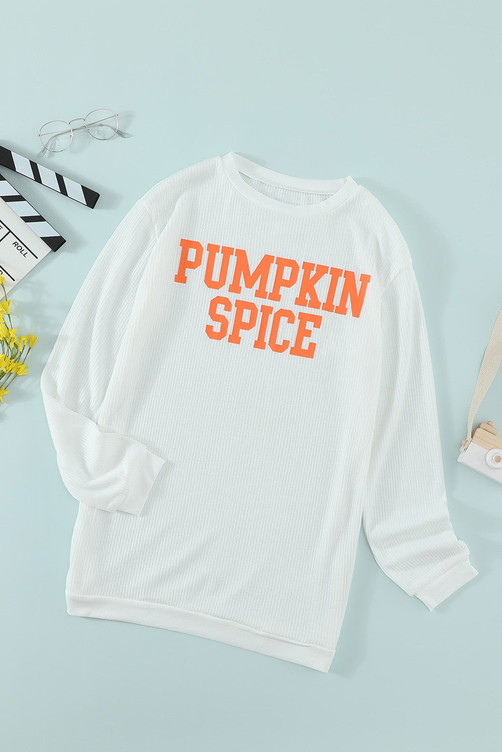 PUMPKIN SPICE Haut en tricot à enfiler graphique