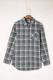 Plaid Button Up Long Sleeve Shirt with Pocket