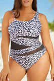 Black One-shoulder Mesh Cuouts Monokini