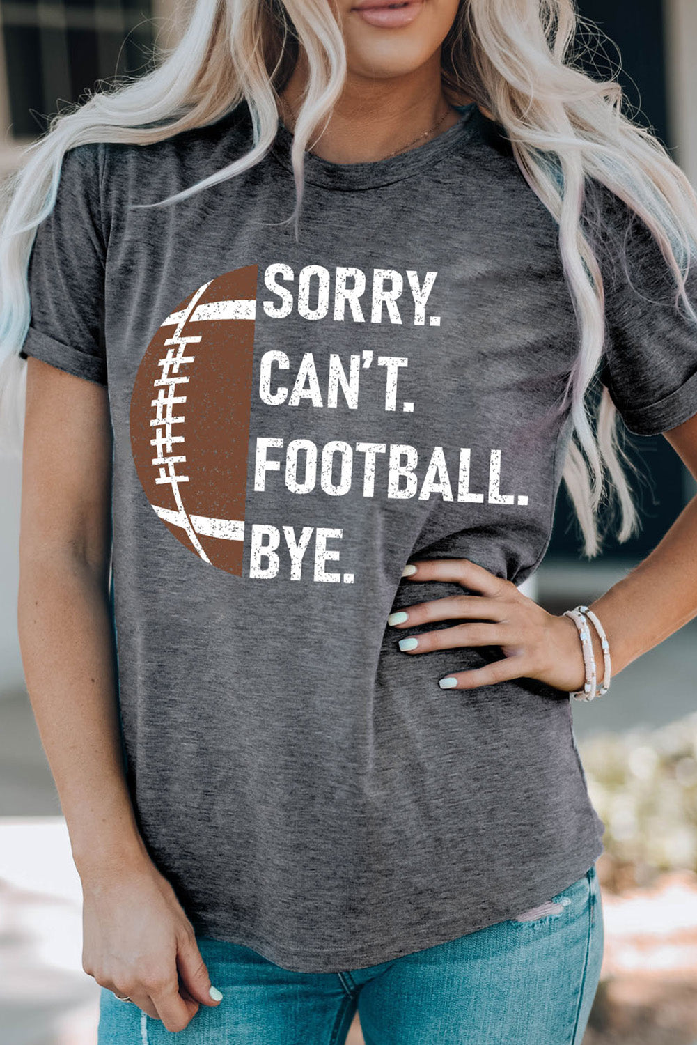 American Football Graphic Casual T Shirt