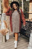 Plus Size Long Sleeve Midi Dress