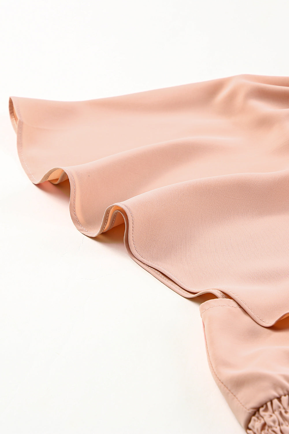 Robe Mouchoir Rose Portefeuille à Col en V Grande Taille