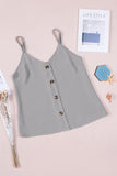 Spaghetti Strap Buttoned Tank Top