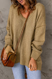 Ribbed Trim Oversize Sweater