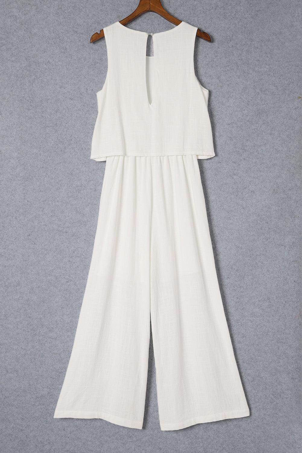 Sleeveless Ankle Length Wide Leg Jumpsuit