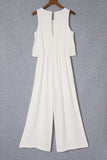 Sleeveless Ankle Length Wide Leg Jumpsuit