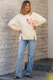 Apricot LOVE PATCH Graphic Oversized Sweatshirt