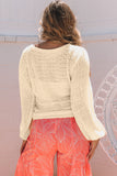 Sheer Openwork Knit Sweater