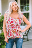 Flutter Floral Print Flowy Tank Top