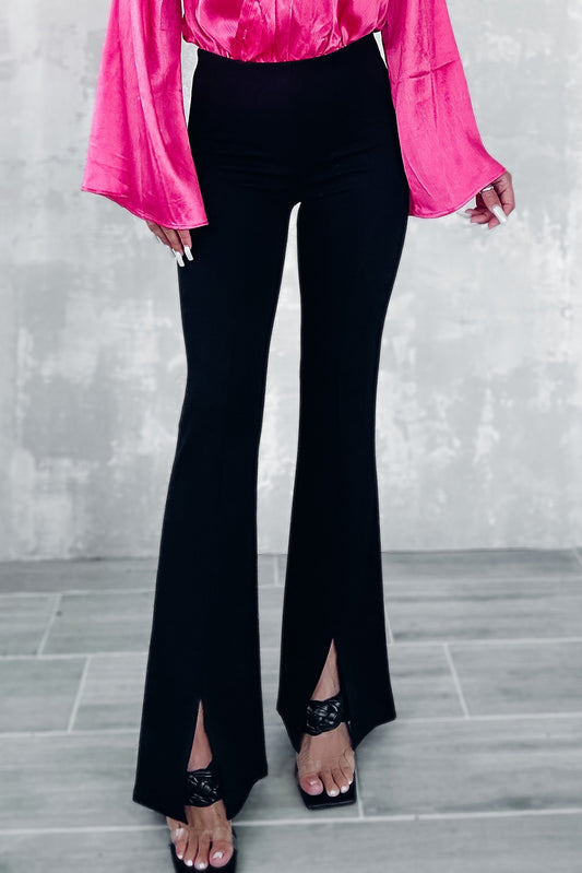 Split Front Flare Bottom Pants