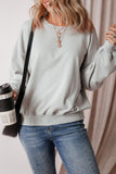 Orchid Petal Exposed Seam Batwing Sleeve Drop Shoulder Sweatshirt