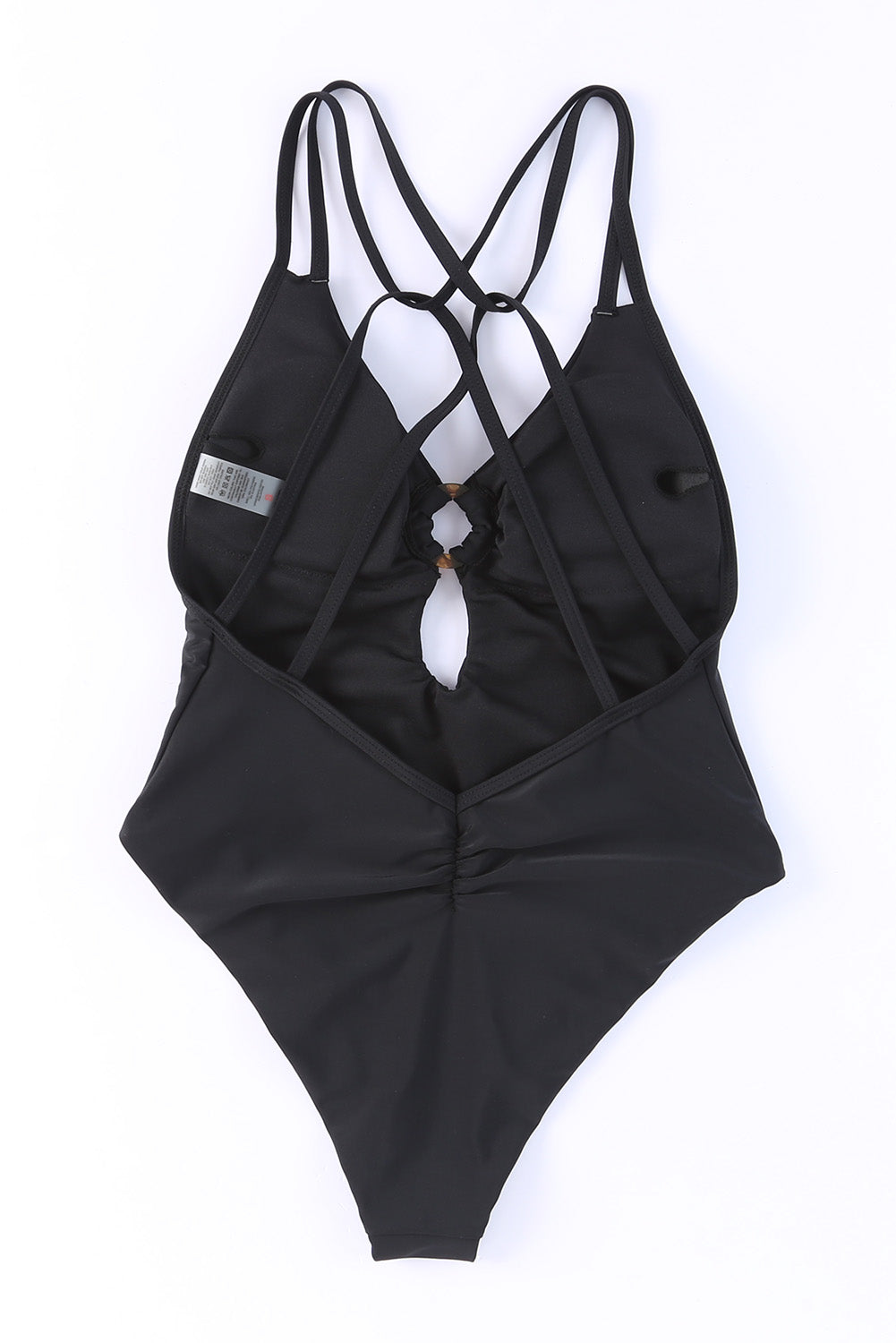 O-ring Decor Hollowed Strappy One Piece Swimsuit