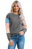 Colorblock Long Sleeve Pullover Sweatshirt