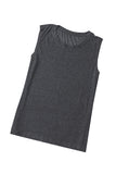 Solid Color Crew Neck Loose Tank Top