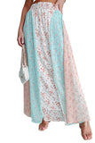 Multi Floral Print Maxi Skirt