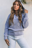 Henley V Neck Hooded Sweater