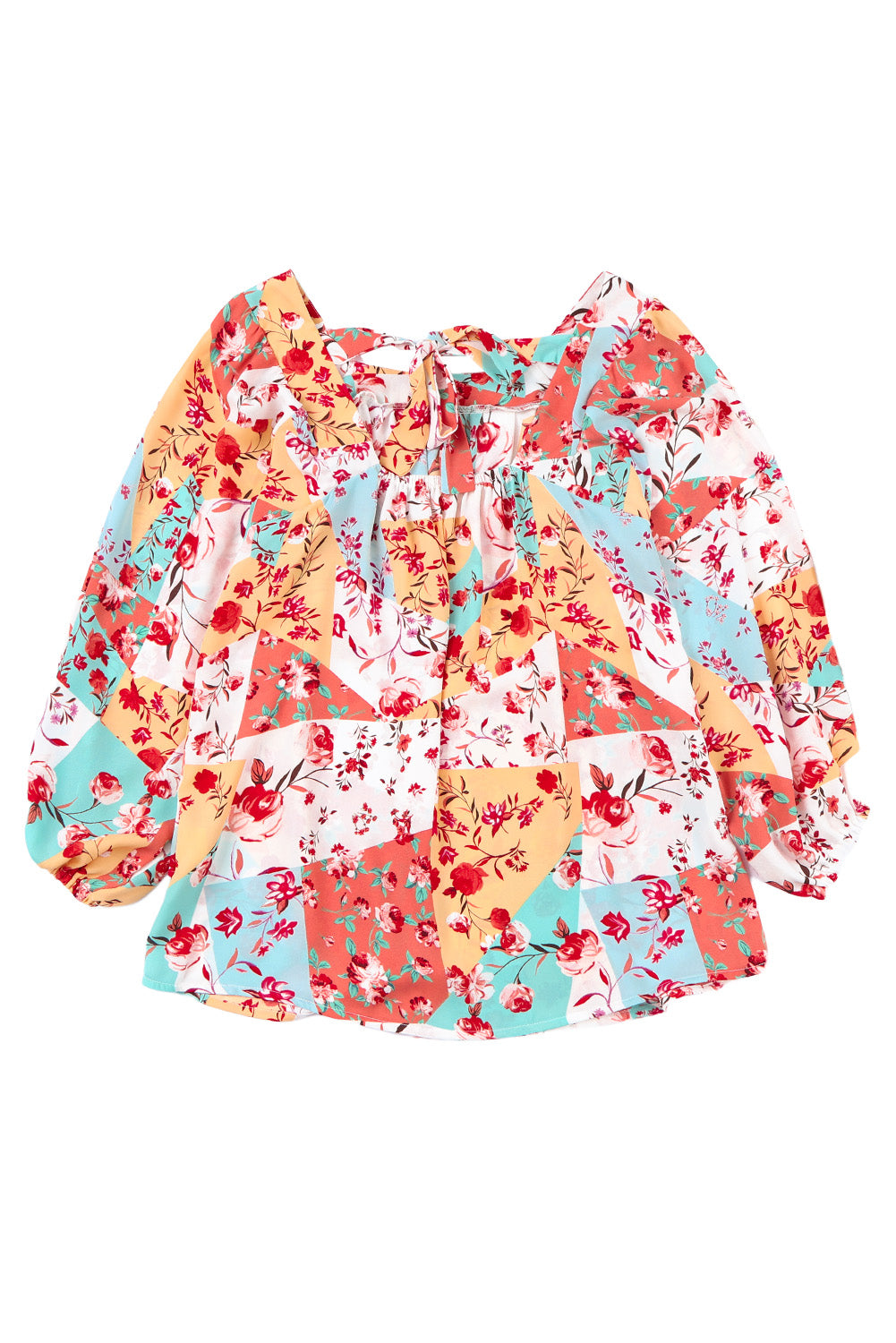 Blouse à imprimé floral à palettes multicolores 