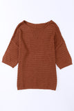 Textured Knit Drop Shoulder Tee