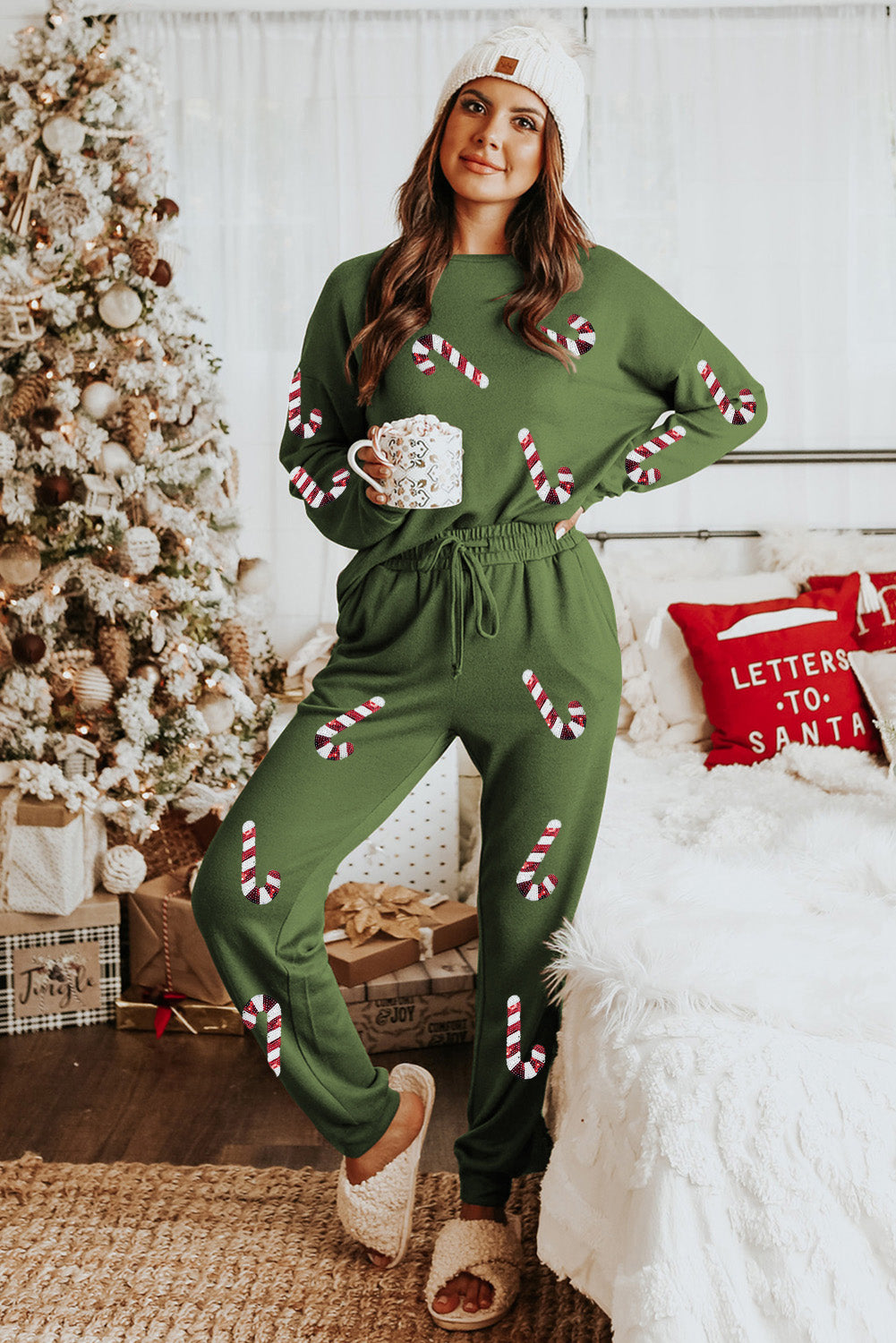 Long Sleeve Pullover and Jogger Pants Lounge Set