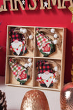 Plaid Christmas Pendant Quad 12PC Set