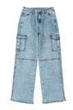 Cool Cargo Style Wide Leg Jeans