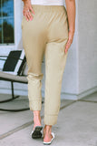 High Waist Drawstring Pocketed Pants