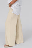 Mineral Washed  Drawstring Retro Wide Leg Pants