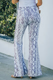 Snakeskin Print Wide Legs Pants