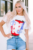 American Flag Boots Graphic Tee