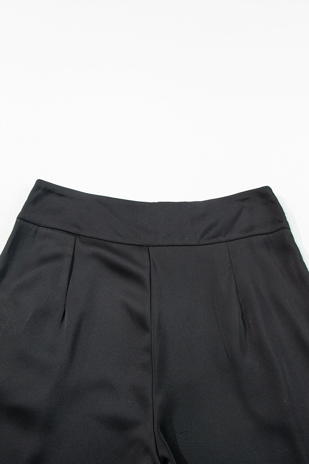 Black Button High Waist Tapered Pants