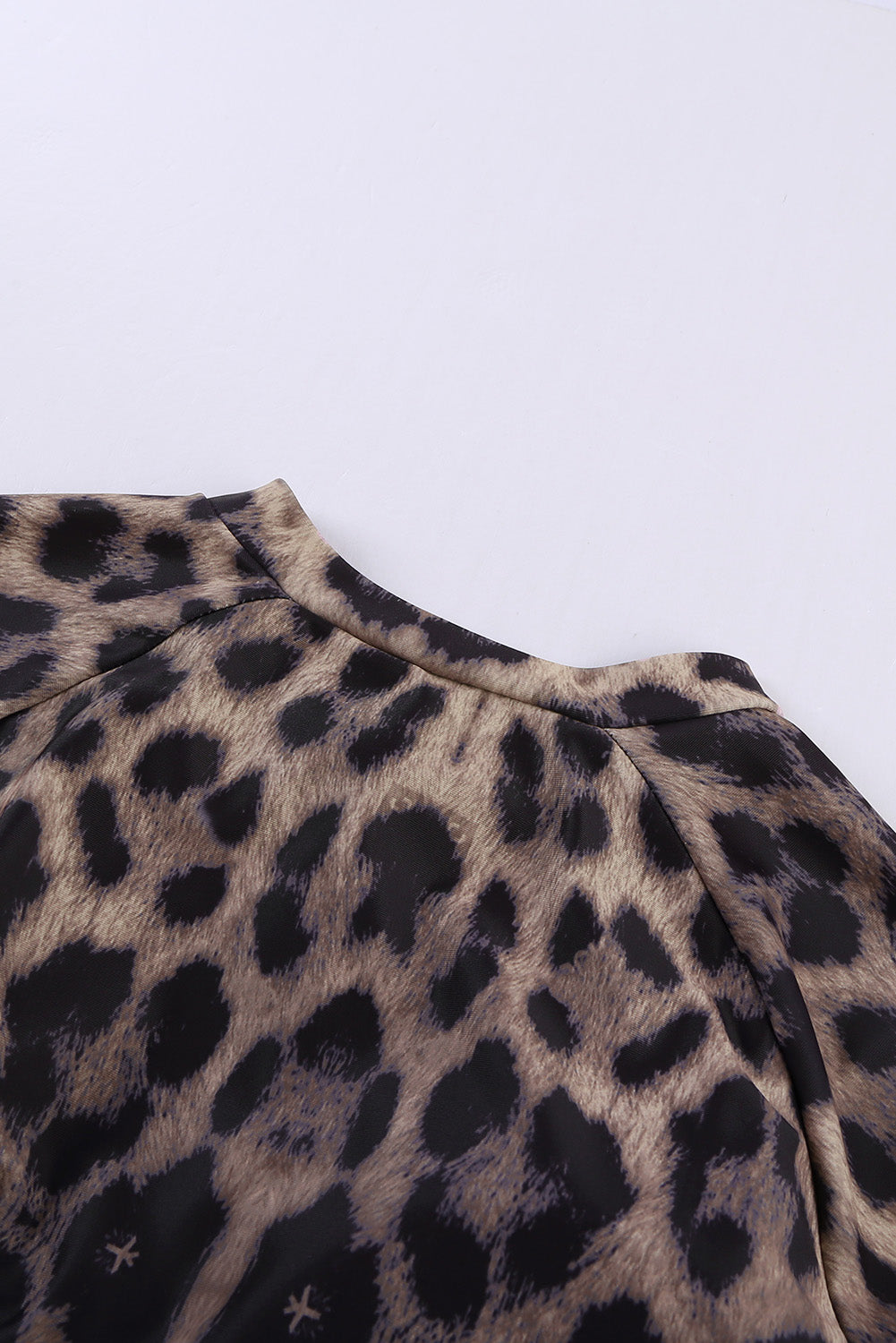 Leopard Print Zipper Cut-out Rash Guard Swimsuit