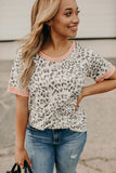 Fuzzy Print Contrast Trim Tank Top