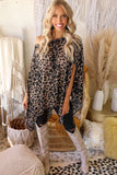 Print Loose Cape Tunic Top