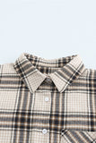 Chest Pocket Plaid Pattern Long Sleeve Shirt