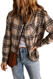 Chest Pocket Plaid Pattern Long Sleeve Shirt