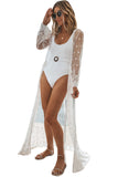 Sheer Lace Star Embellished Beach Cover Up